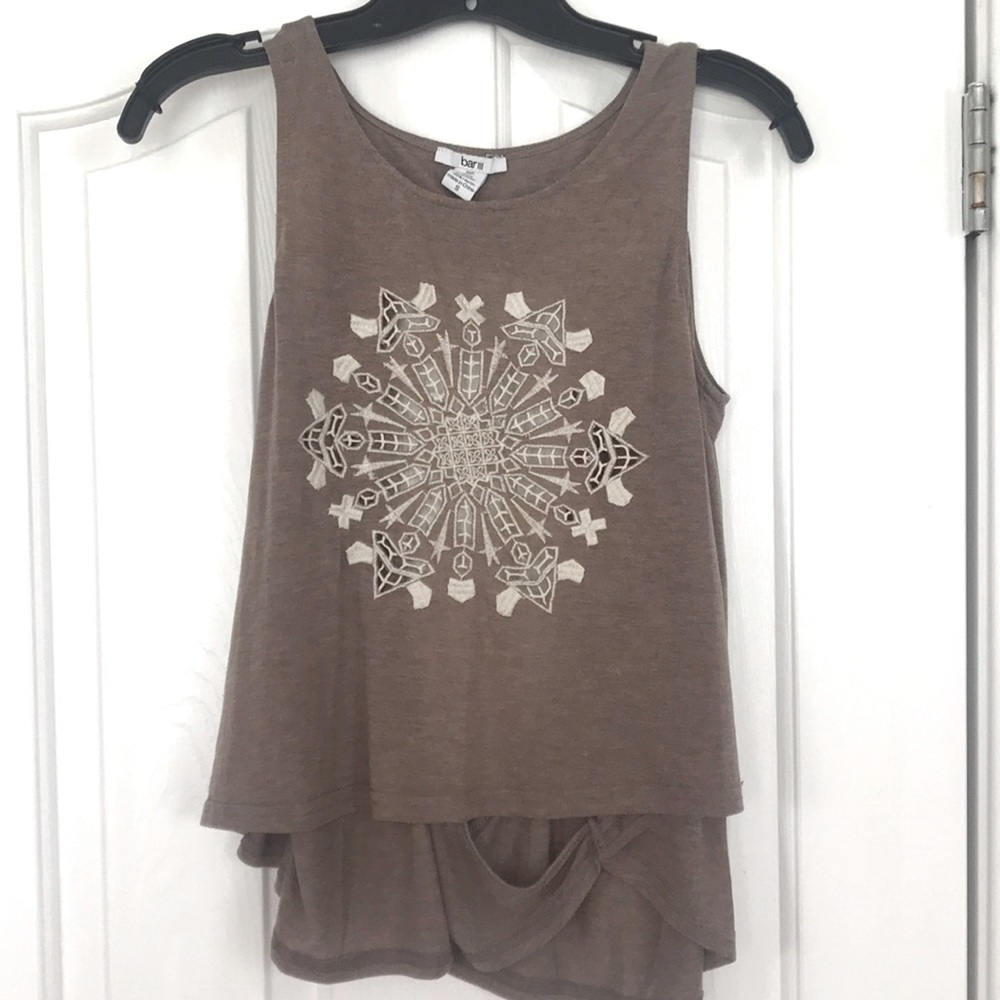 Bar III Bohemian Cut-Out Back Top